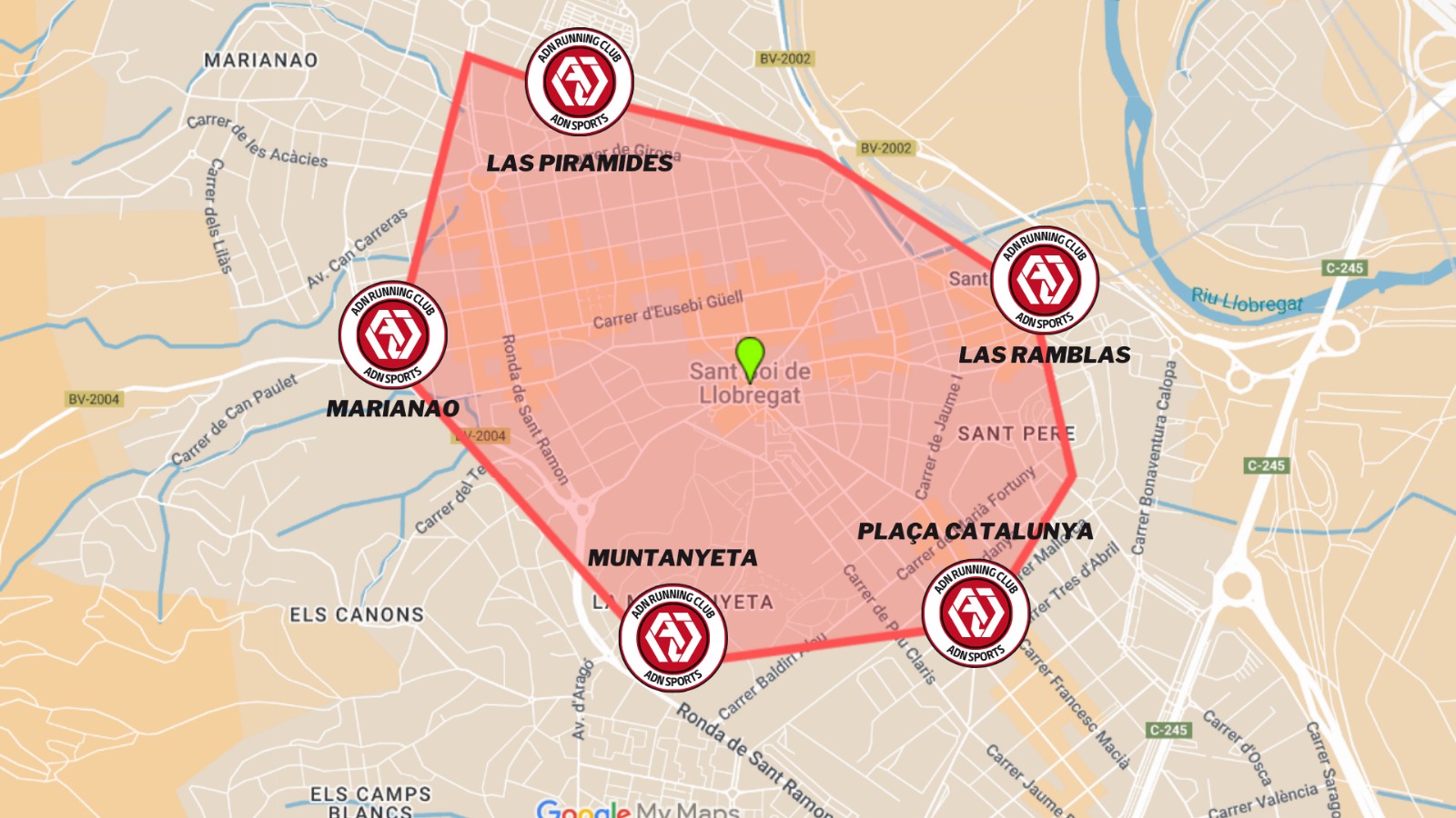 Ruta del club de running ADN Sports